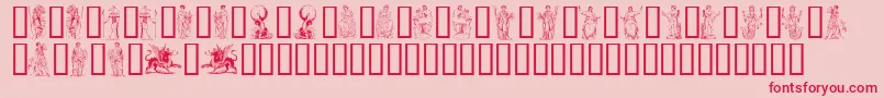 Mytholog Font – Red Fonts on Pink Background