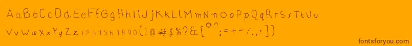 AikelsoHw Font – Brown Fonts on Orange Background