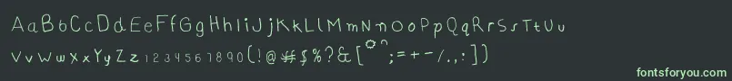 Шрифт AikelsoHw – зелёные шрифты на чёрном фоне