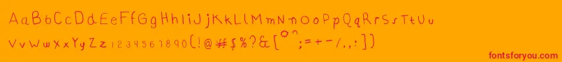 AikelsoHw Font – Red Fonts on Orange Background