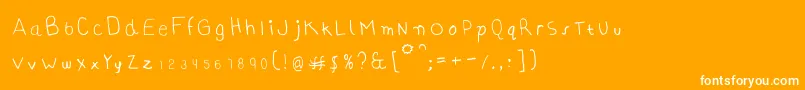 AikelsoHw Font – White Fonts on Orange Background