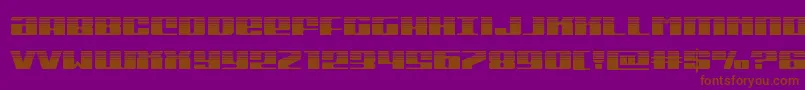 Michiganhalf Font – Brown Fonts on Purple Background