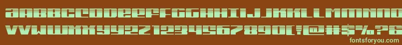 Michiganhalf-fontti – vihreät fontit ruskealla taustalla