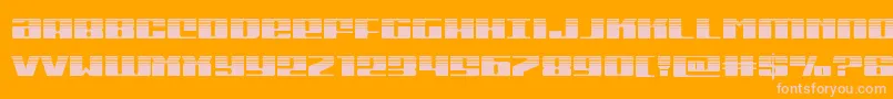 Michiganhalf Font – Pink Fonts on Orange Background