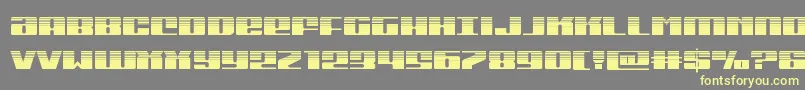 フォントMichiganhalf – 黄色のフォント、灰色の背景
