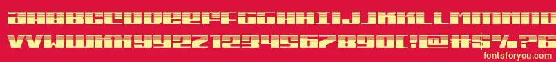 Michiganhalf Font – Yellow Fonts on Red Background