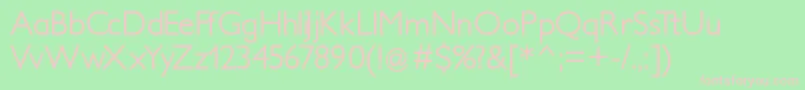 Petitamedium Font – Pink Fonts on Green Background