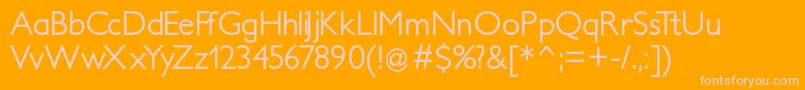 Petitamedium-Schriftart – Rosa Schriften auf orangefarbenem Hintergrund