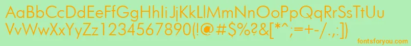 Futuris.Kz Font – Orange Fonts on Green Background