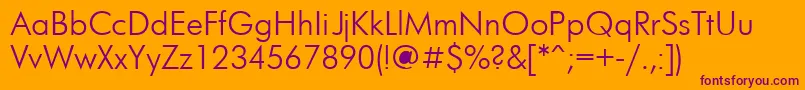 Futuris.Kz Font – Purple Fonts on Orange Background
