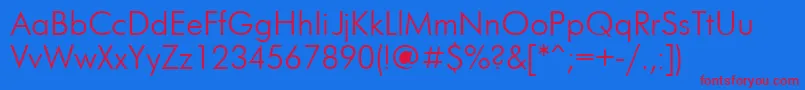 Futuris.Kz Font – Red Fonts on Blue Background