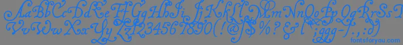 Malatcku Font – Blue Fonts on Gray Background