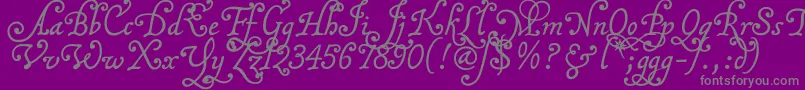 Malatcku-Schriftart – Graue Schriften auf violettem Hintergrund