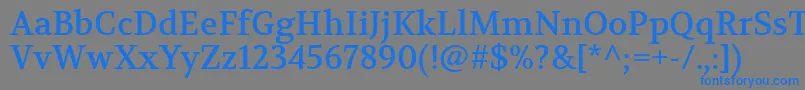 VolkhovRegular Font – Blue Fonts on Gray Background