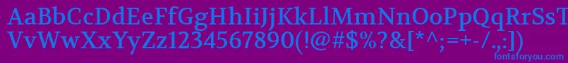 VolkhovRegular Font – Blue Fonts on Purple Background