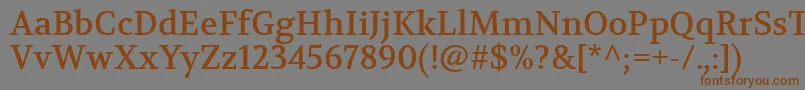 VolkhovRegular Font – Brown Fonts on Gray Background