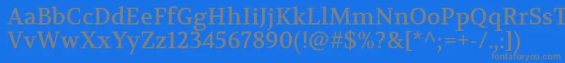 Czcionka VolkhovRegular – szare czcionki na niebieskim tle
