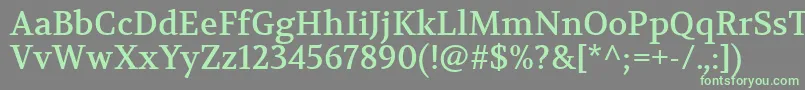 VolkhovRegular Font – Green Fonts on Gray Background