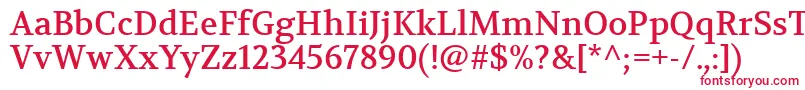 VolkhovRegular Font – Red Fonts on White Background