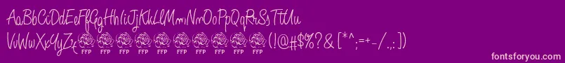 AngeliqueRoseFontFfp Font – Pink Fonts on Purple Background