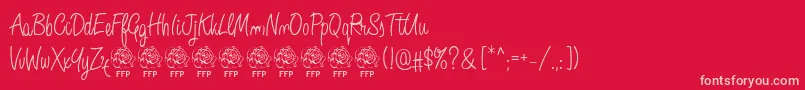 fuente AngeliqueRoseFontFfp – Fuentes Rosadas Sobre Fondo Rojo