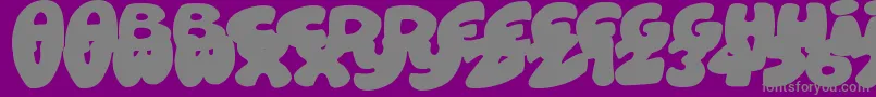 RoundishToons Font – Gray Fonts on Purple Background
