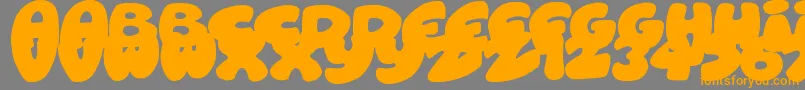 RoundishToons Font – Orange Fonts on Gray Background