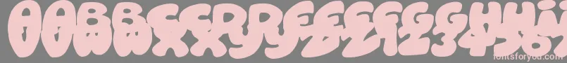 RoundishToons Font – Pink Fonts on Gray Background