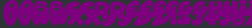 RoundishToons Font – Purple Fonts on Black Background
