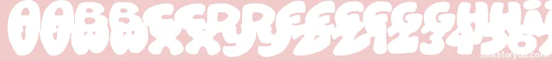 RoundishToons Font – White Fonts on Pink Background