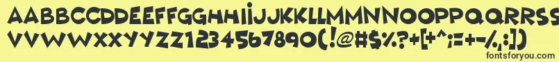 MushyLove Font – Black Fonts on Yellow Background