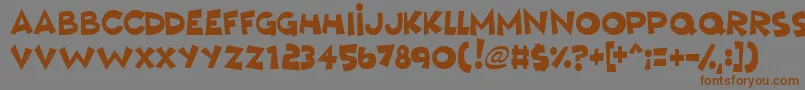 MushyLove Font – Brown Fonts on Gray Background