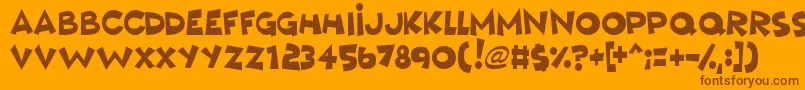 MushyLove Font – Brown Fonts on Orange Background