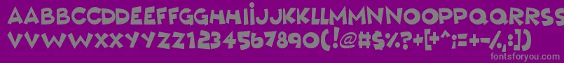 MushyLove Font – Gray Fonts on Purple Background
