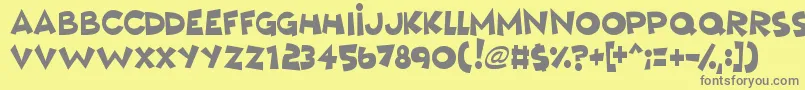 MushyLove Font – Gray Fonts on Yellow Background