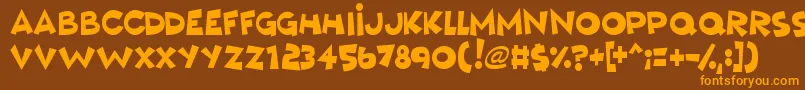 MushyLove Font – Orange Fonts on Brown Background