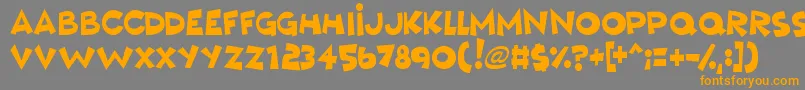 MushyLove Font – Orange Fonts on Gray Background