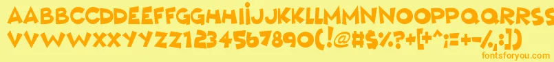 MushyLove Font – Orange Fonts on Yellow Background