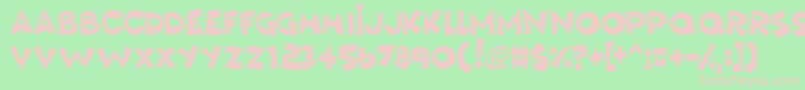 MushyLove Font – Pink Fonts on Green Background