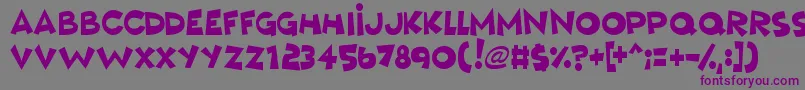 MushyLove-fontti – violetit fontit harmaalla taustalla
