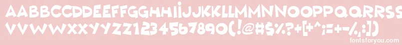 Więcej informacji o czcionce MushyLove Czcionka MushyLove – białe czcionki na różowym tle