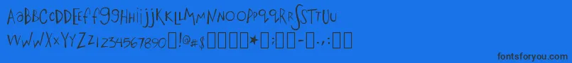 フォントBigFishEnsemble – 黒い文字の青い背景