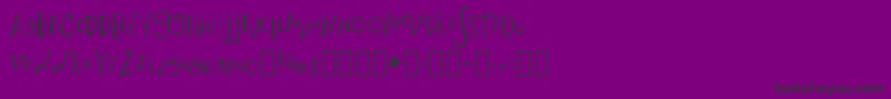 フォントBigFishEnsemble – 紫の背景に黒い文字