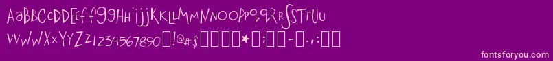 BigFishEnsemble Font – Pink Fonts on Purple Background