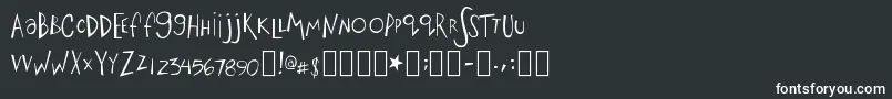 Шрифт BigFishEnsemble – белые шрифты на чёрном фоне