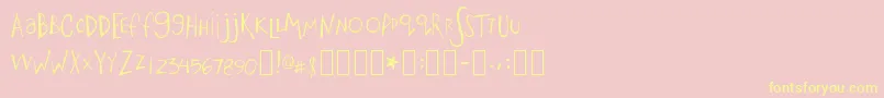 BigFishEnsemble Font – Yellow Fonts on Pink Background