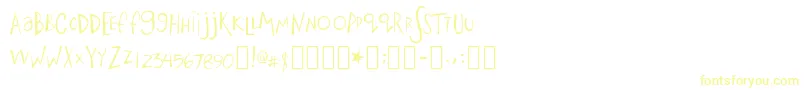 BigFishEnsemble Font – Yellow Fonts on White Background