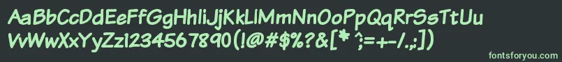 KomikaTextBold Font – Green Fonts on Black Background