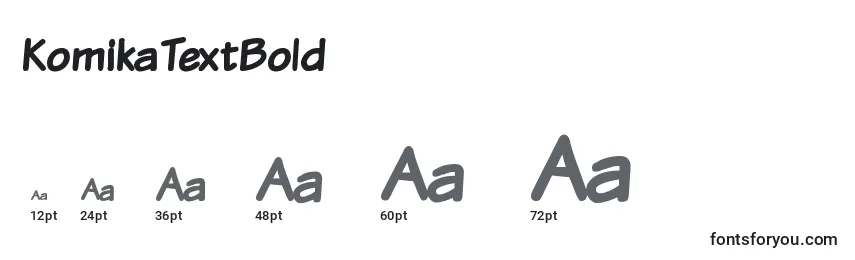 KomikaTextBold Font Sizes