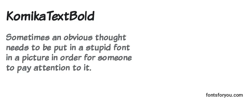 Review of the KomikaTextBold Font